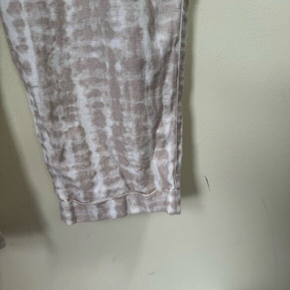Old Navy Linen High Waisted Straight Pants PullOn Tie Dye Blend Neutral Pockets - Picture 9 of 16